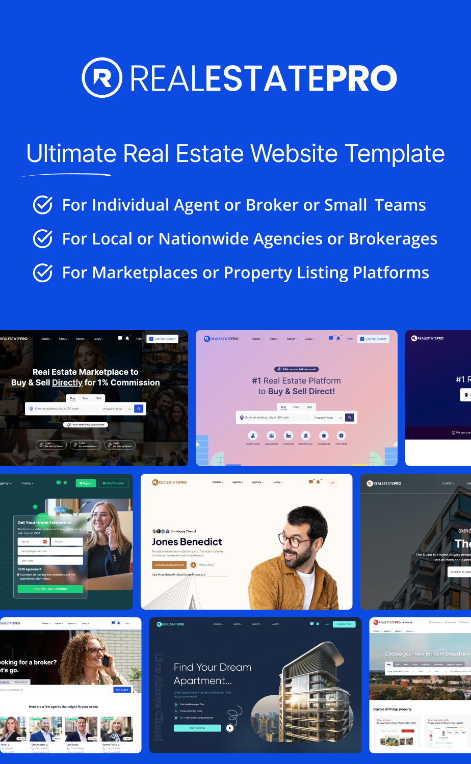 RealEstatePro | All-in-One Agent, Agency & Property Listing HTML Website Template - 1